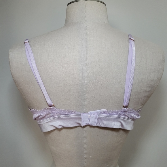 Savage x Fenty Lavender Floral Lace Mesh Unlined Bralette - Picture 7 of 8